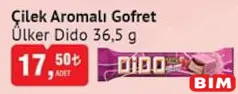 ÜLKER DİDO ÇİLEK AROMALI GOFRET 36,5 G ÜLKER DİDO ÇİLEK AROMALI GOFRET 36,5 G